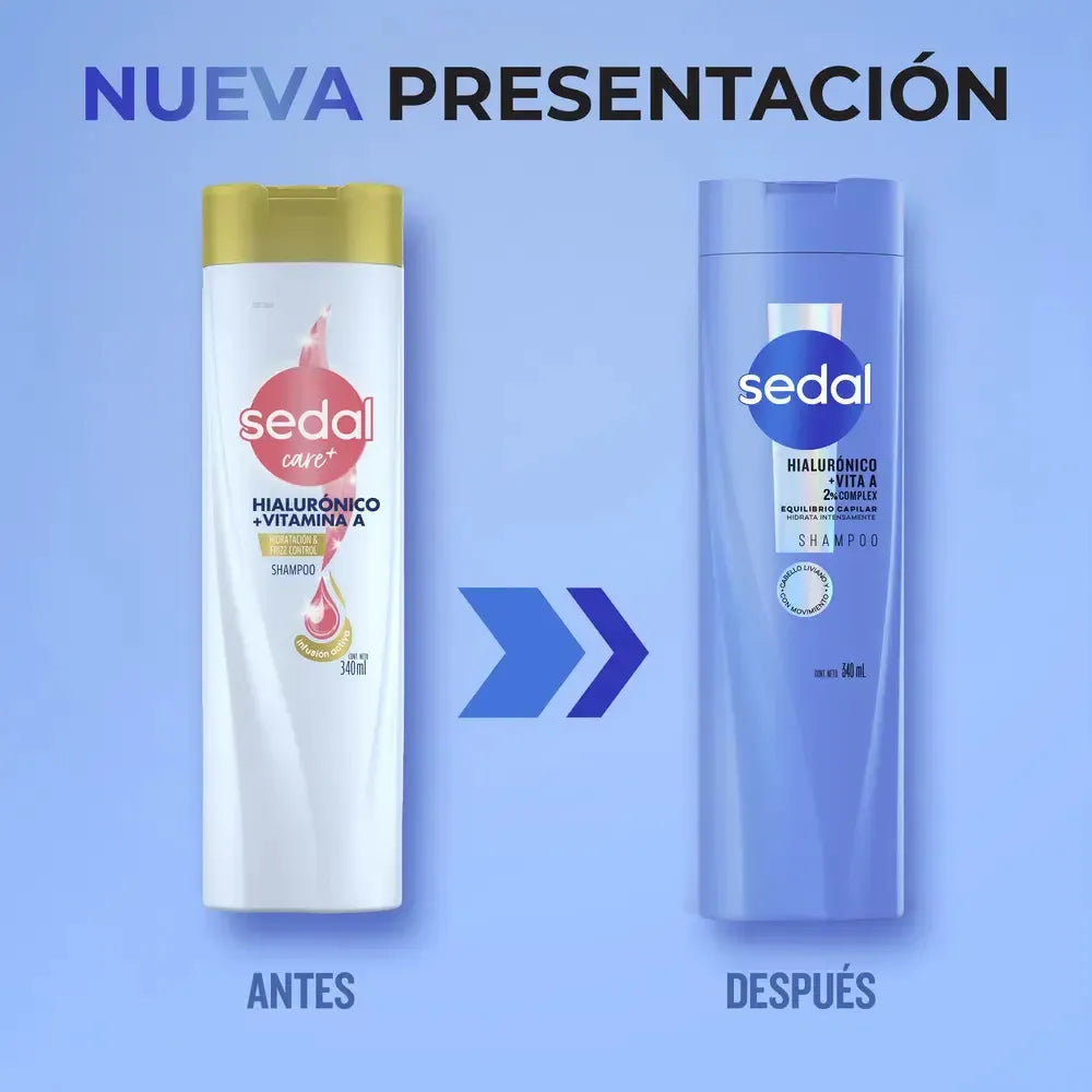 Shampoo Sedal Hialurónico + Vitamina A 340ml - Lireke