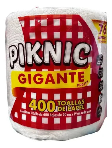 Piknic Gigante Protex 1 Rollo - 400 Toallas De Papel