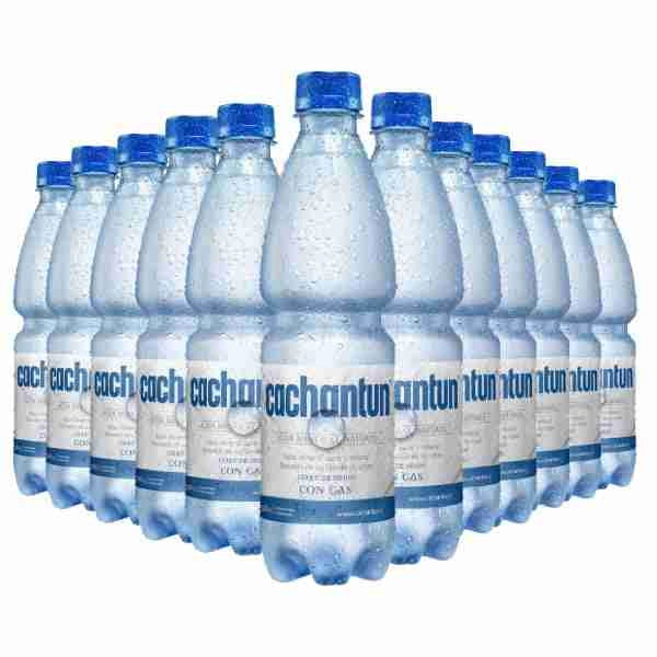 agua mineral con gas cachantun 600 ml x24