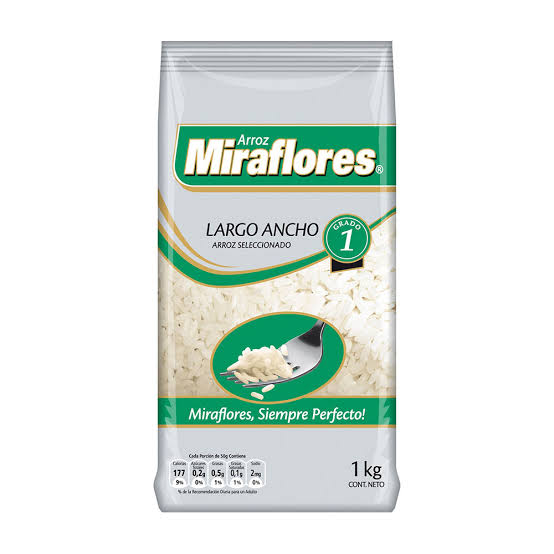 Miraflores Arroz G1 Grano Largo Ancho 1 Kg